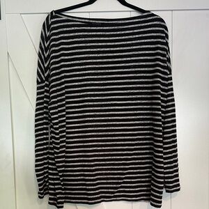 All Saints Monochrome Striped Top